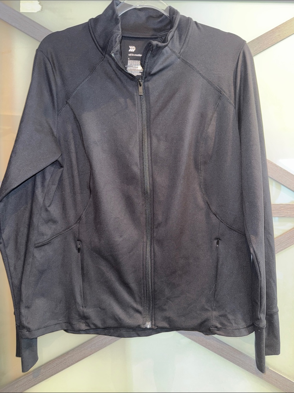 all in motion Black Full-Zip Performance Jacket